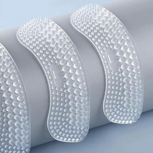 Heel Cushion Grips with Textured Surface and Impact Absorption