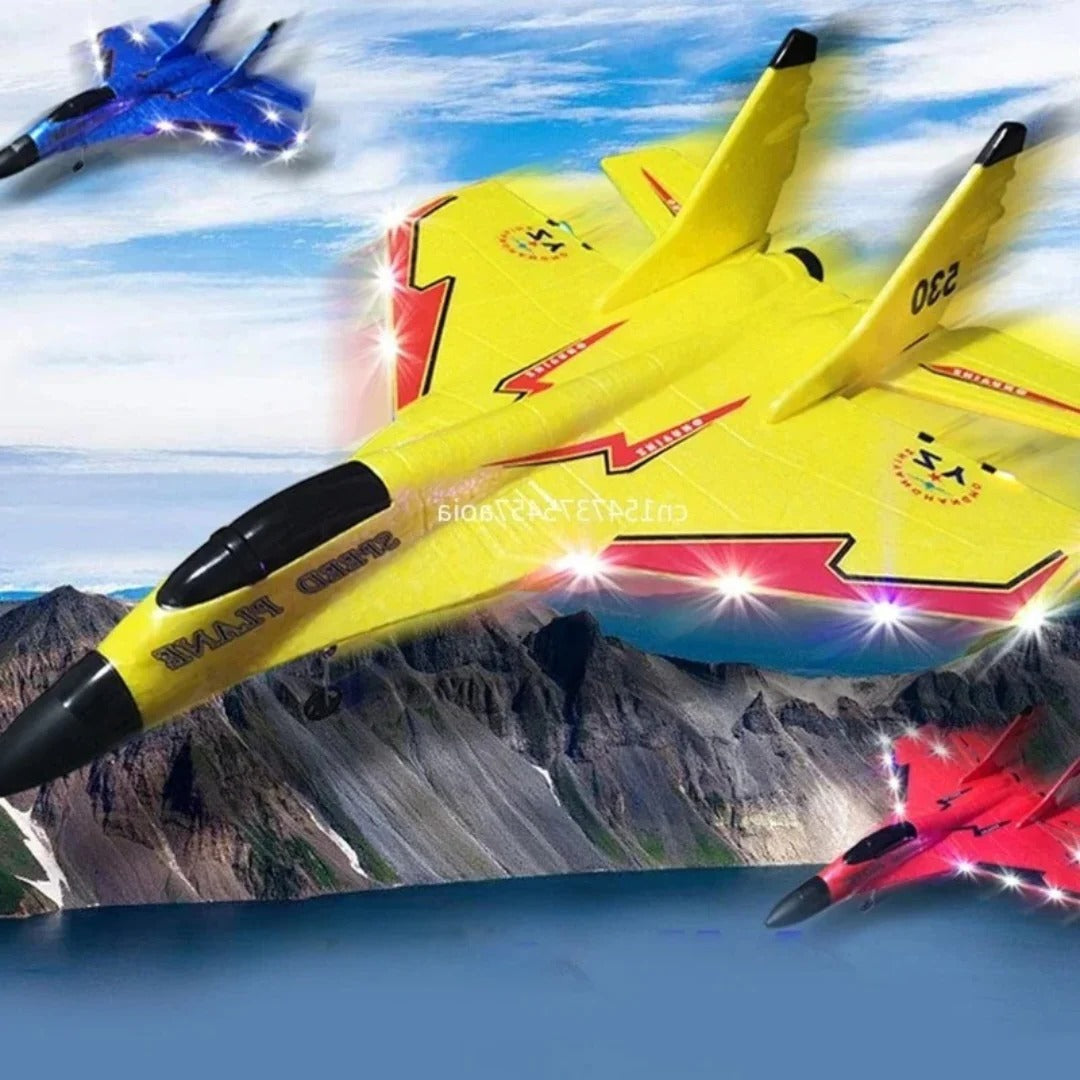 Remote Control Airplane with Shatter-Resistant Body and Aerodynamic Design