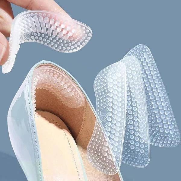 Heel Cushion Grips with Textured Surface and Impact Absorption