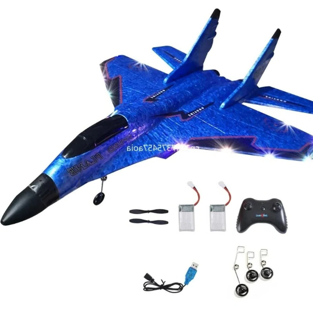 Remote Control Airplane with Shatter-Resistant Body and Aerodynamic Design