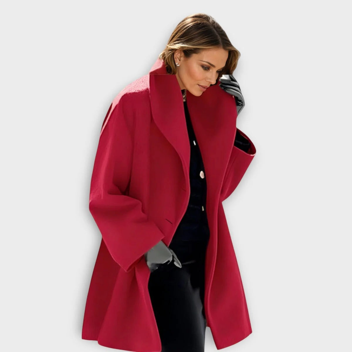 Women's Wool Blend Coat with Wind Blocking Technology and Soft Lining