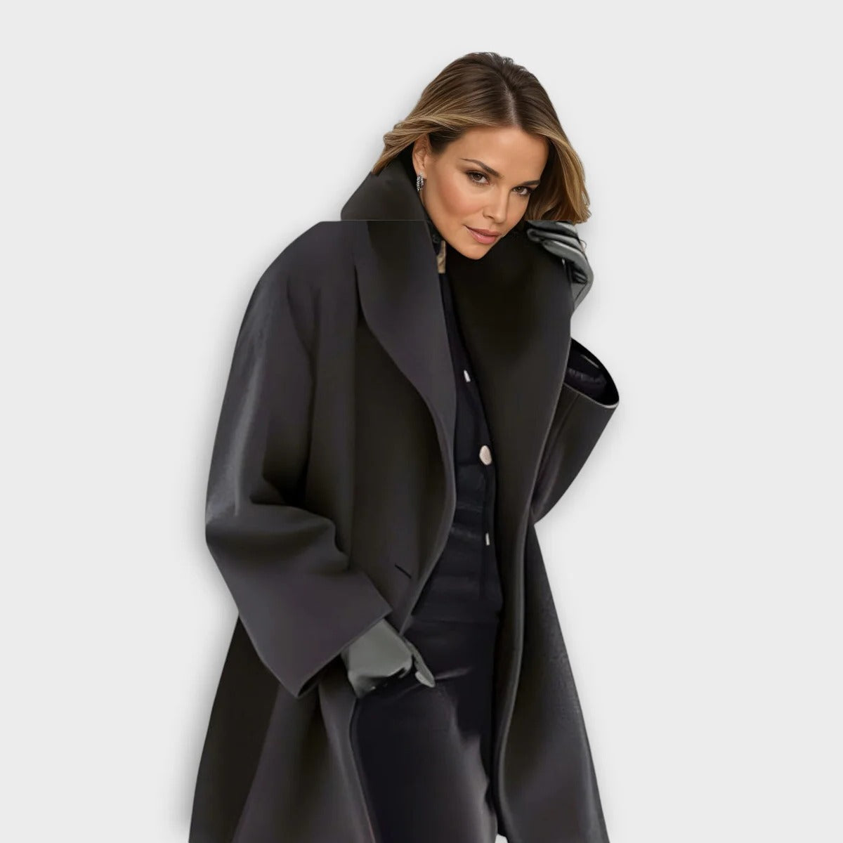 Women's Wool Blend Coat with Wind Blocking Technology and Soft Lining