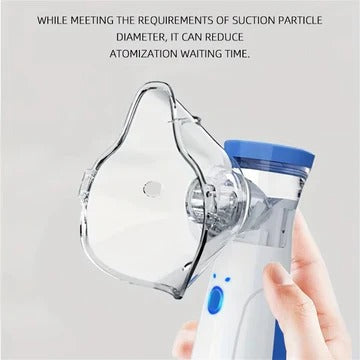 Mesh Nebulizer with Adjustable Mist Output and Dual Masks for Adults and Children