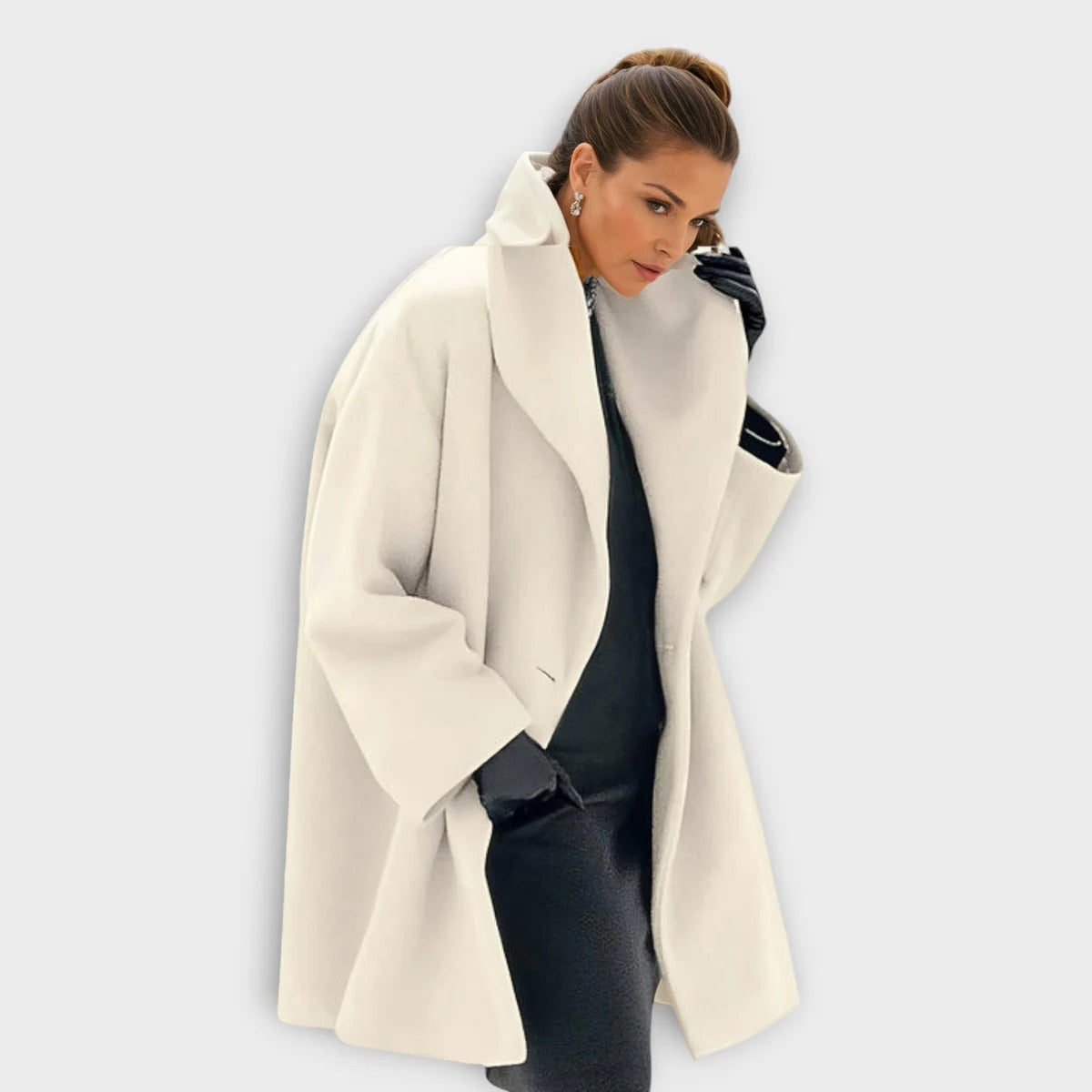 Women's Wool Blend Coat with Wind Blocking Technology and Soft Lining