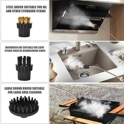 Portable Steam Cleaner with 6-Speed Settings and 5 Brush Attachments