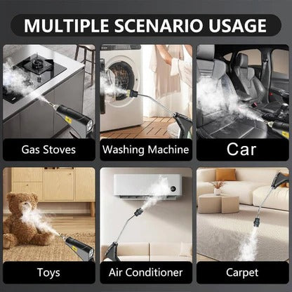 Portable Steam Cleaner with 6-Speed Settings and 5 Brush Attachments