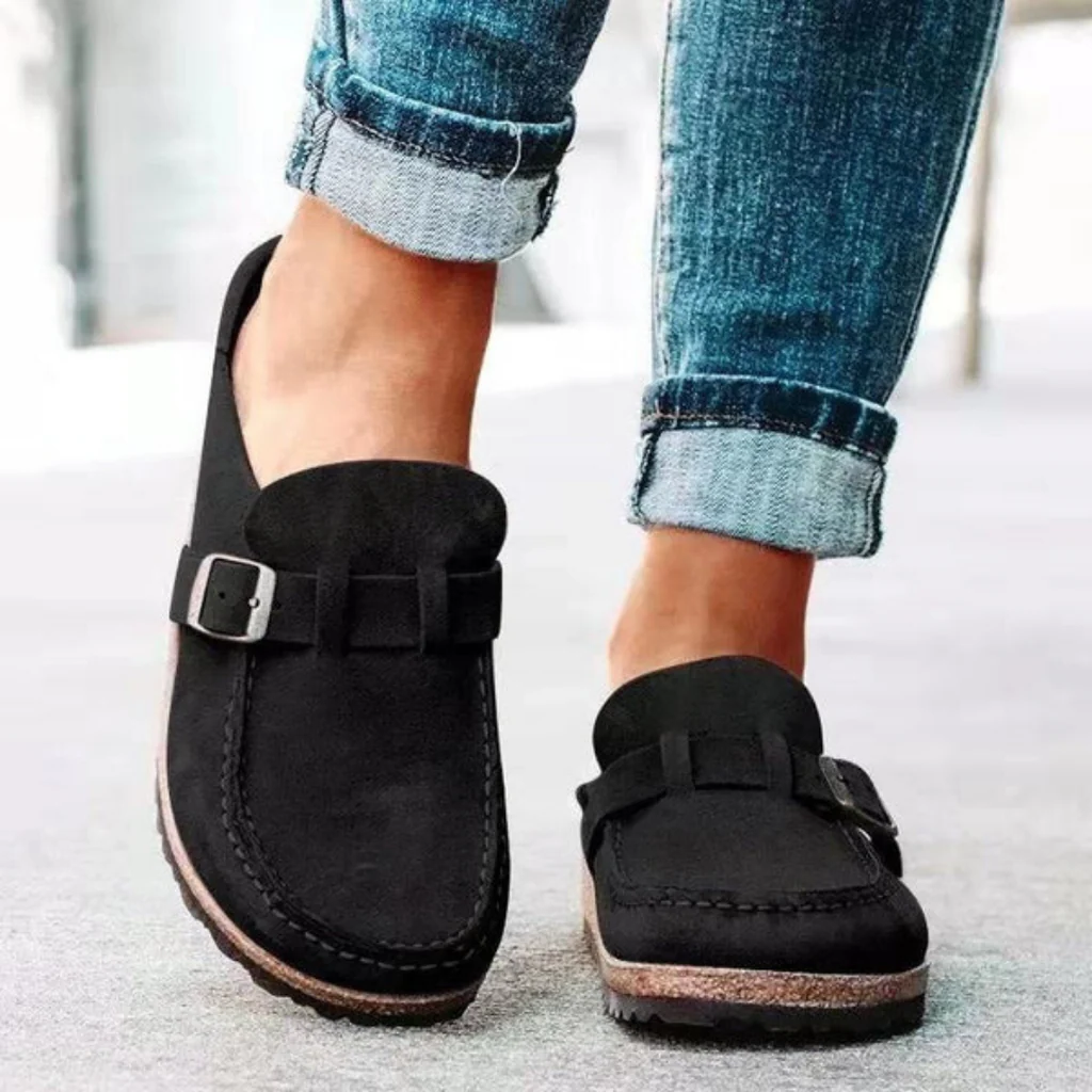 Women's Buckled Sandals with Adjustable Strap and Arch Support, Open Toe