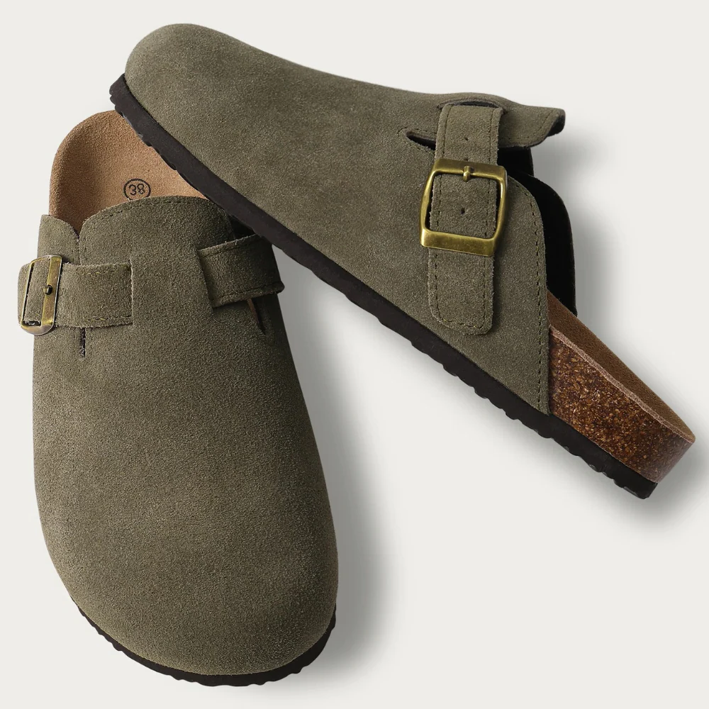 Orthopedic Clog Sandals with Contoured Arch Support and Non-Slip Sole