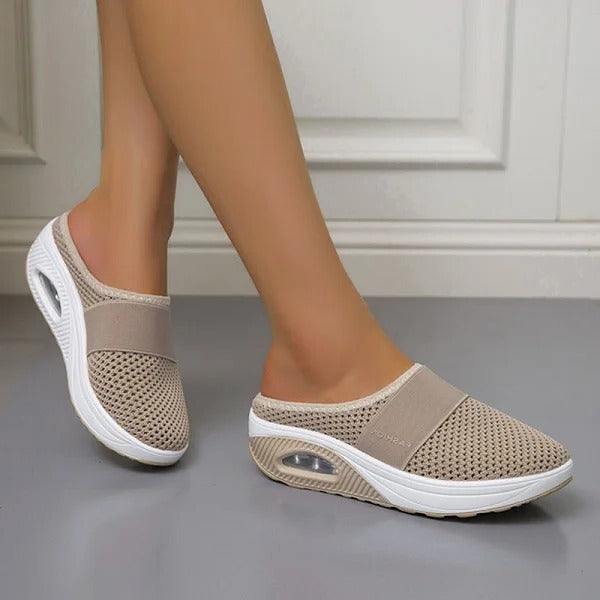 Wedge Sandals with Arch Support and Shock Absorbing Sole, Breathable Mesh