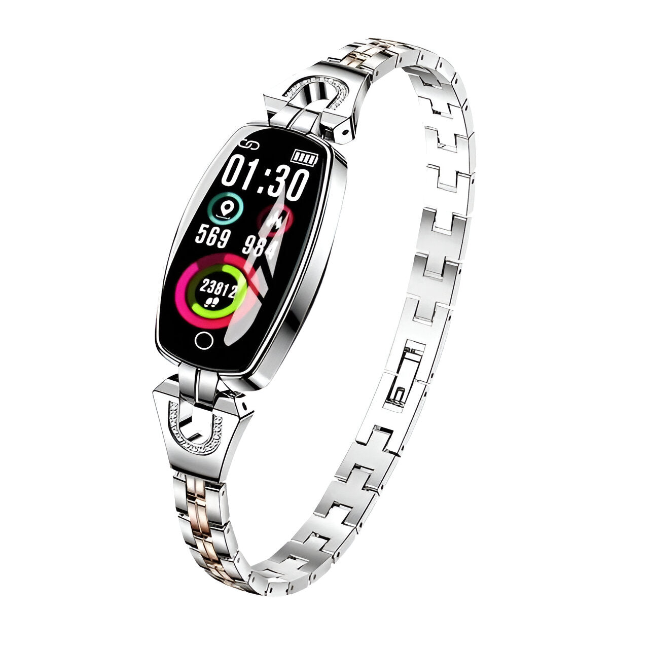 Fitness Bracelet with Color Touchscreen and Heart Rate Monitoring, Sleep Tracking