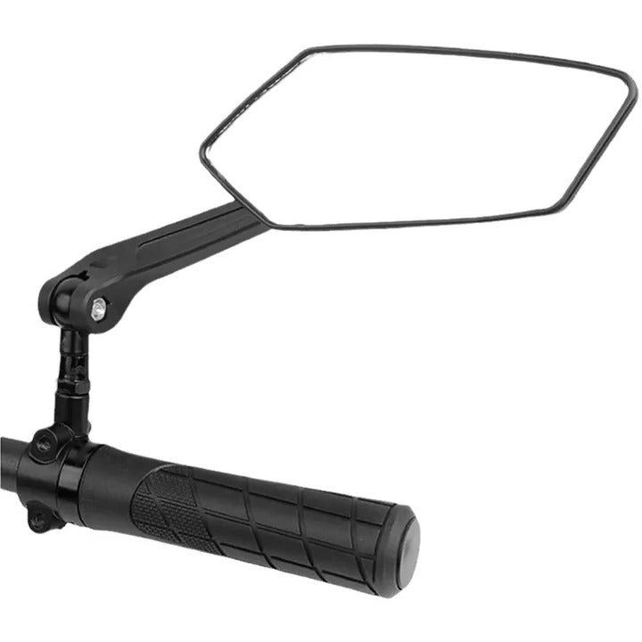 Adjustable Handlebar Mirrors for Bikes with 360 Degree Rotation and Flat HD Glass, 2 Pack
