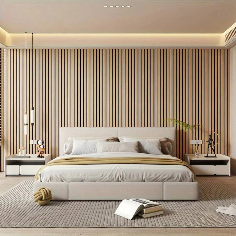 3D Wood Grain Wall Panels with Sound Absorption and Water Resistant Backing