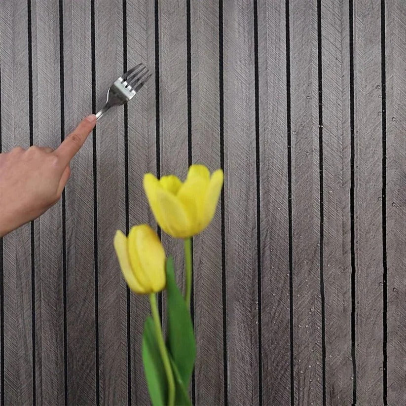 3D Wood Grain Wall Panels with Sound Absorption and Water Resistant Backing