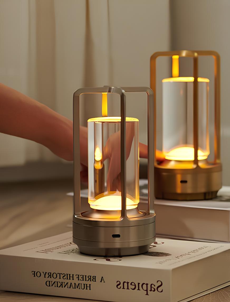 Rechargeable Table Lamp with Stepless Dimming and Dual Direction Lighting