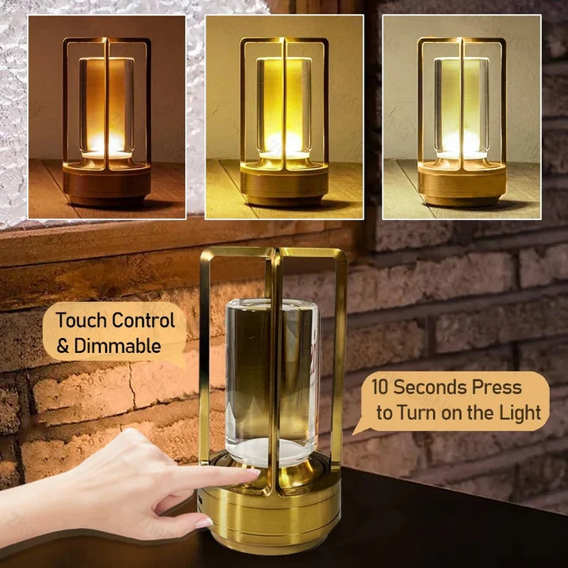 Rechargeable Table Lamp with Stepless Dimming and Dual Direction Lighting