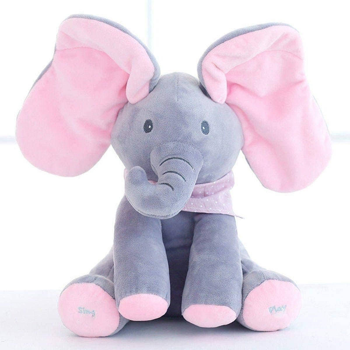 Interactive Plush Elephant with Peekaboo and Singing Modes for Toddlers