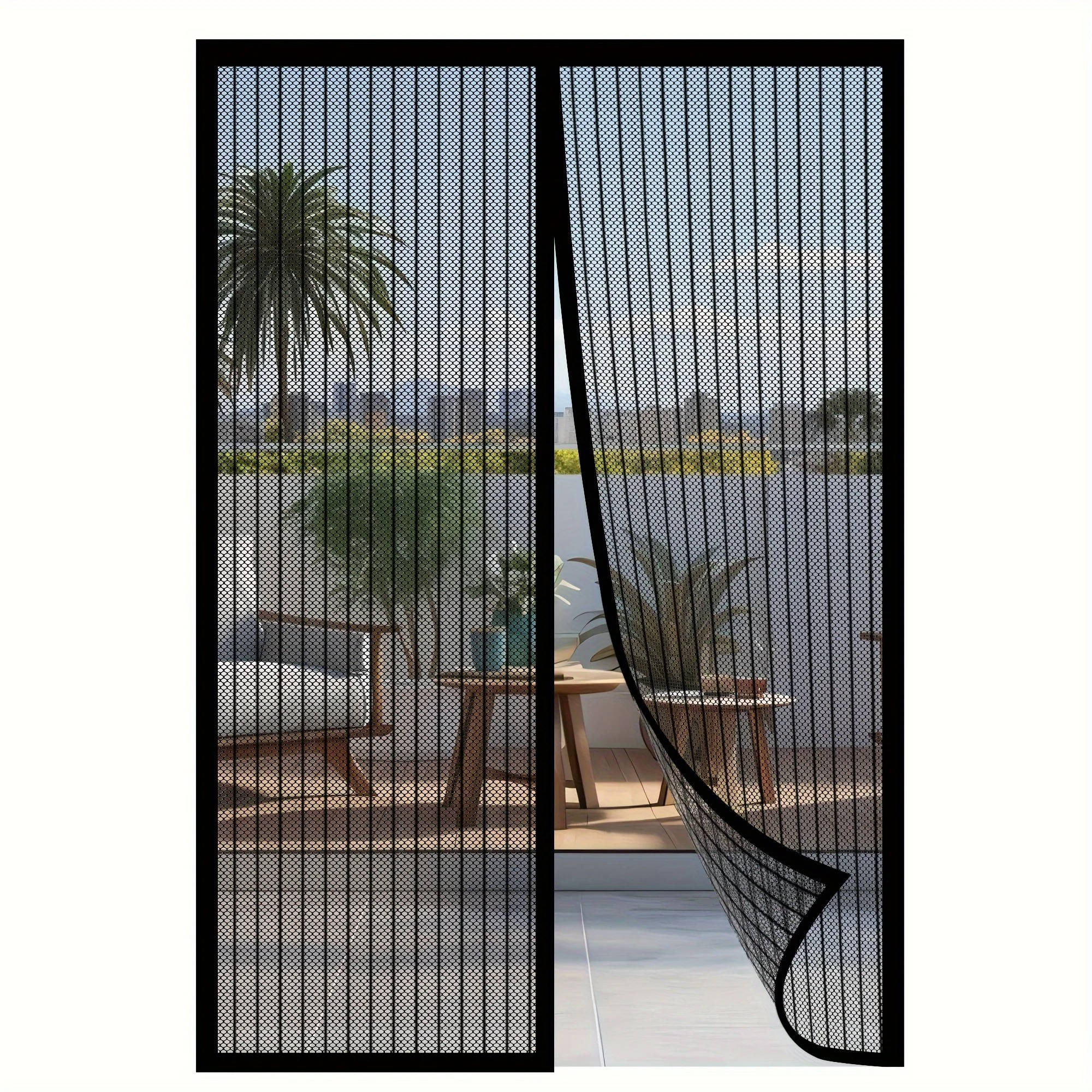 Magnetic Screen Door with Auto-Close Panels and Insect Mesh, Custom Fit
