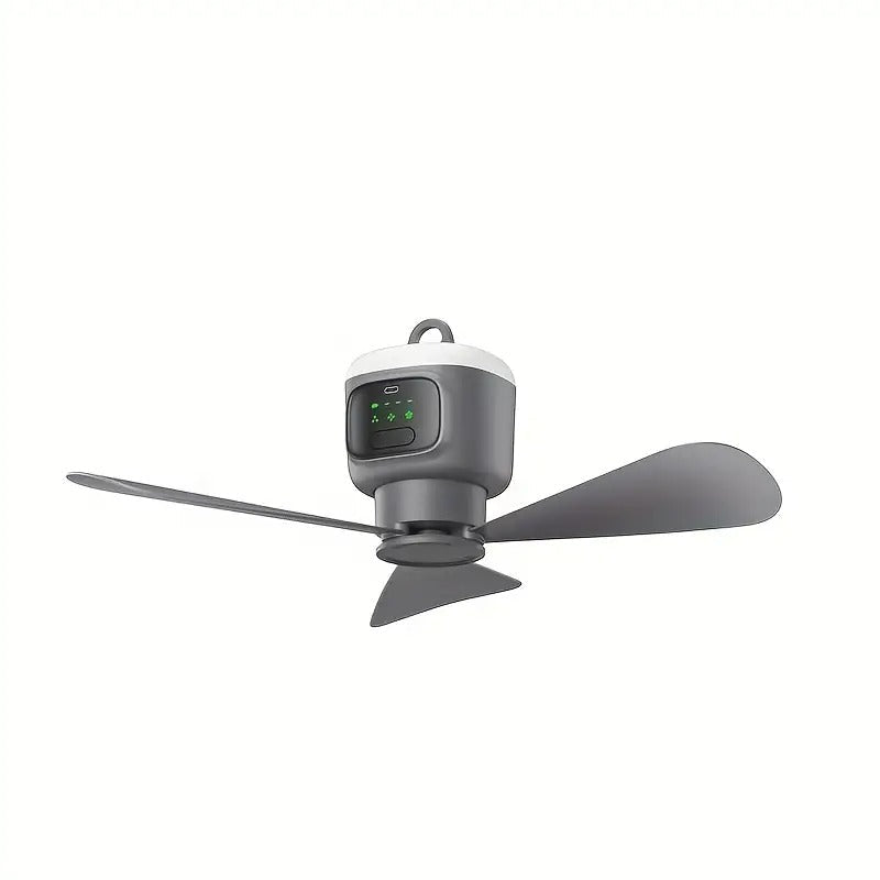 Rechargeable Ceiling Fan with Infrared Remote and 360-Degree Lighting, 30-Hour Battery