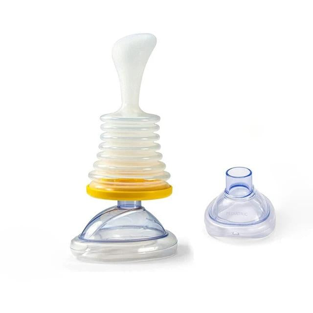 Airway Blockage Removal Device with Spring Loaded Plunger and Airtight Seal