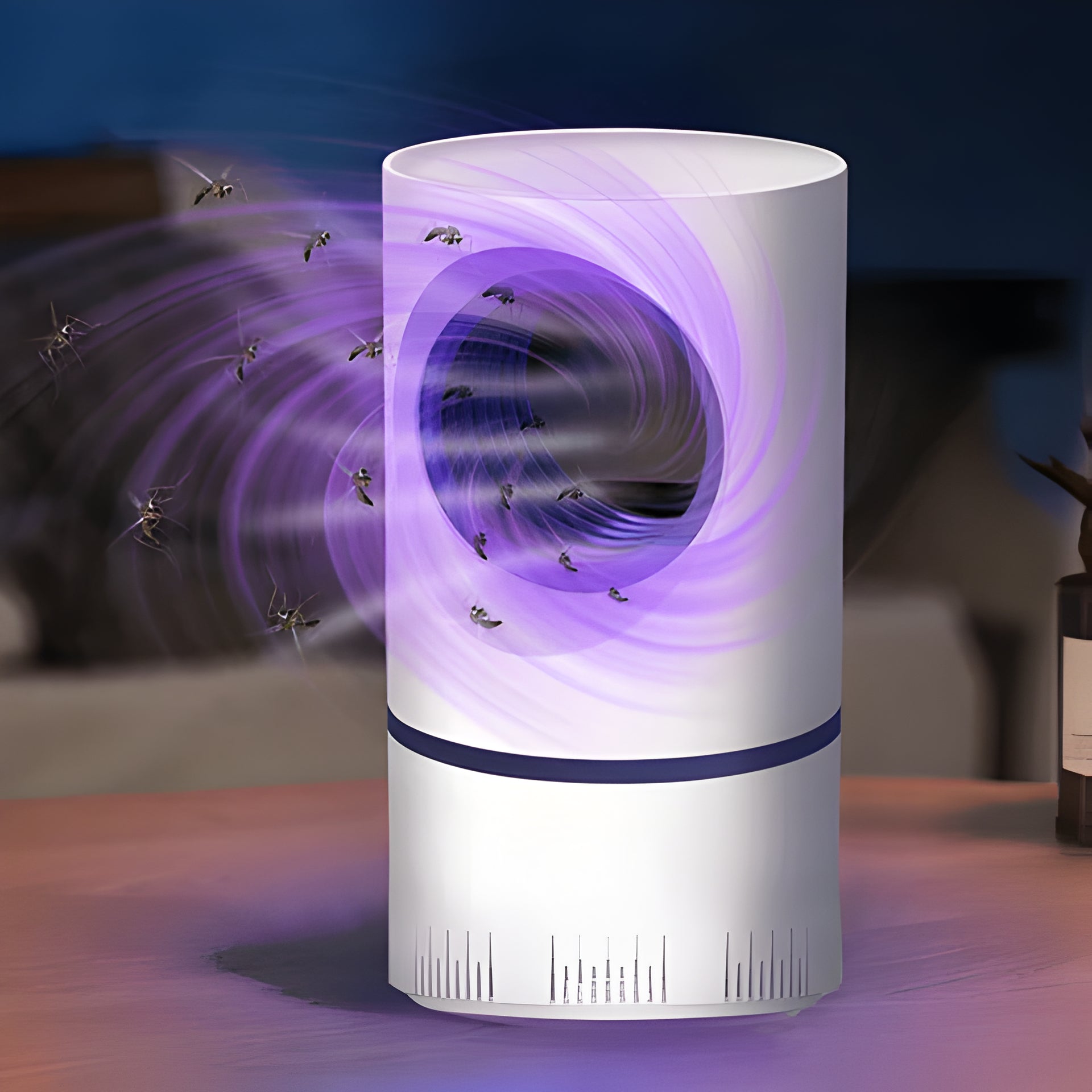 Silent LED Mosquito Trap Lamp with UV Light and Storage Chamber