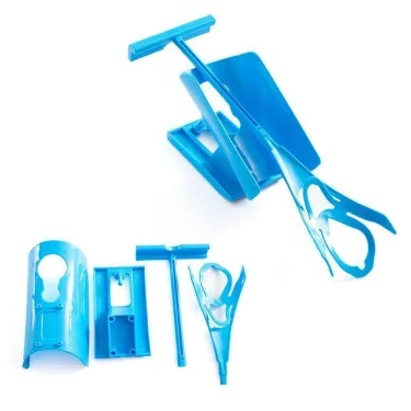 Sock Aid Tool with Curved Cradle and Extended Handle, Foldable Design