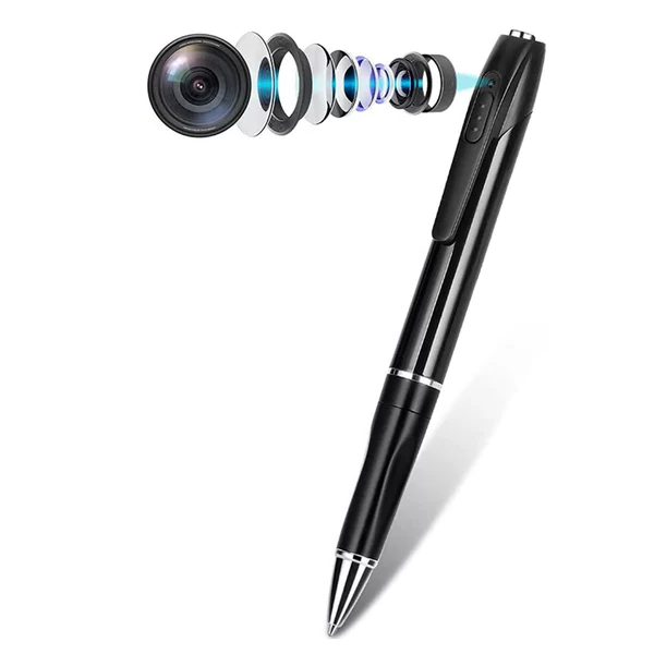 1080P Video Recording Pen with 3-Hour Battery and Clip-On Design for Meetings