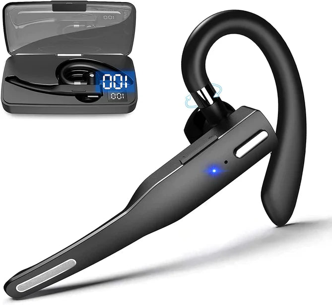 Wireless Bluetooth Headset with Dual Mic Noise Cancelling and 25-Hour Talk Time