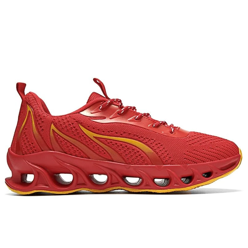 Men's Arch Support Running Shoes with Cushioned Midsole and Wide Toe Box