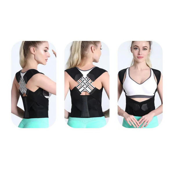 Posture Corrector Brace with Adjustable Straps and Neck Tension Relief, Upper Back Support