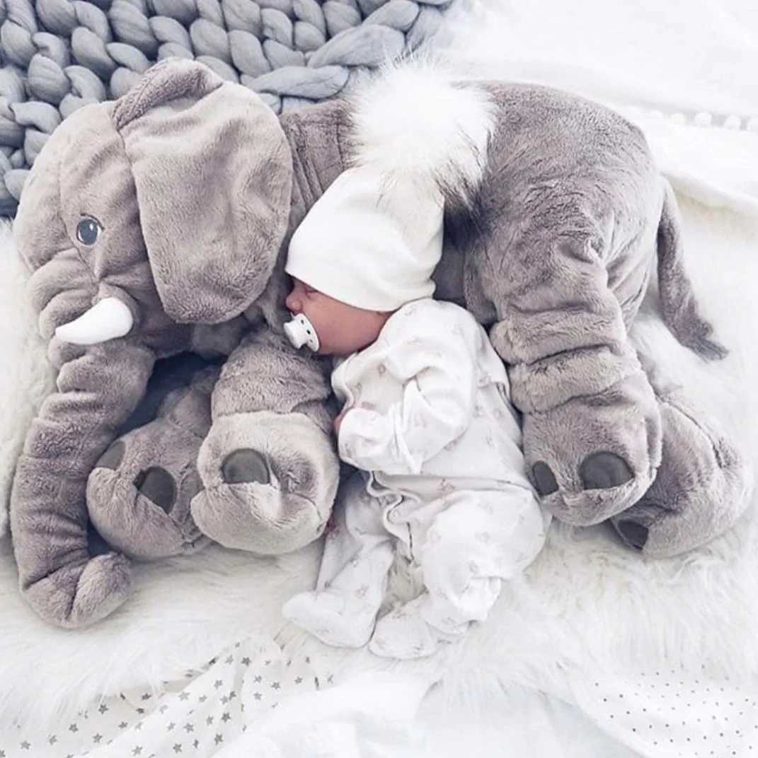 Soft Elephant Pillow for Babies with Huggable Design and Multiple Sizes