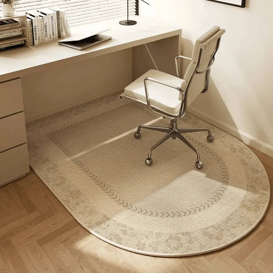 Office Chair Mat with Looped Fleece and Non-Slip Backing for Hard Floors and Carpet
