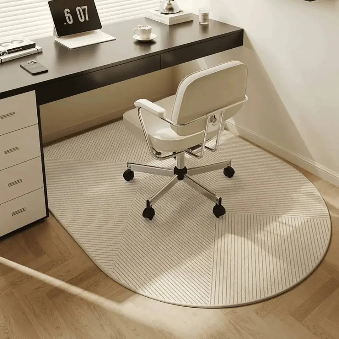 Office Chair Mat with Looped Fleece and Non-Slip Backing for Hard Floors and Carpet