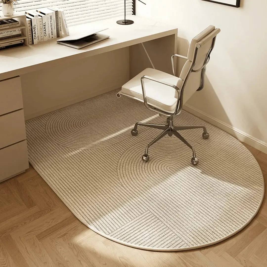 Office Chair Mat with Looped Fleece and Non-Slip Backing for Hard Floors and Carpet