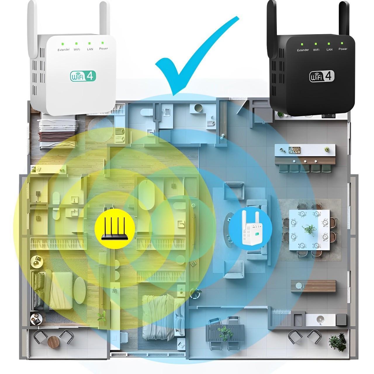 Wireless Signal Repeater with Wall-Penetrating Antenna and Multi-Device Support