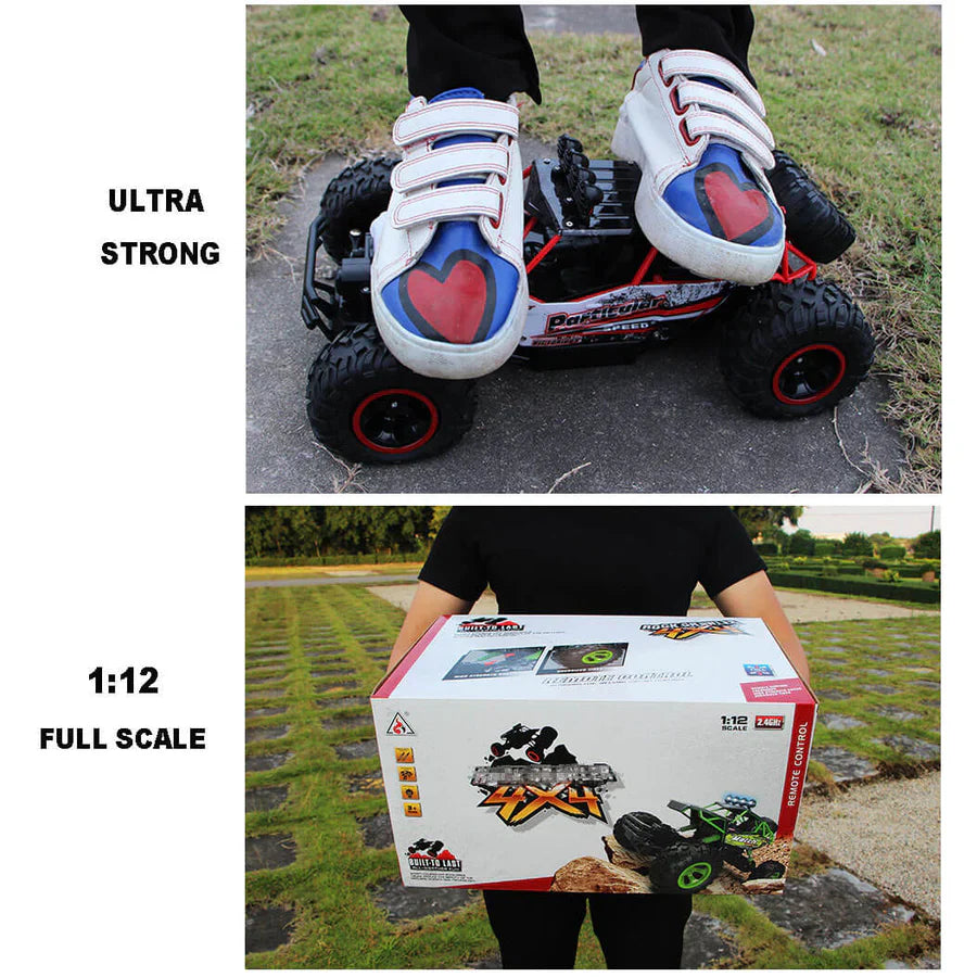 4WD Remote Control Truck with Dual Motors and Two Rechargeable Batteries