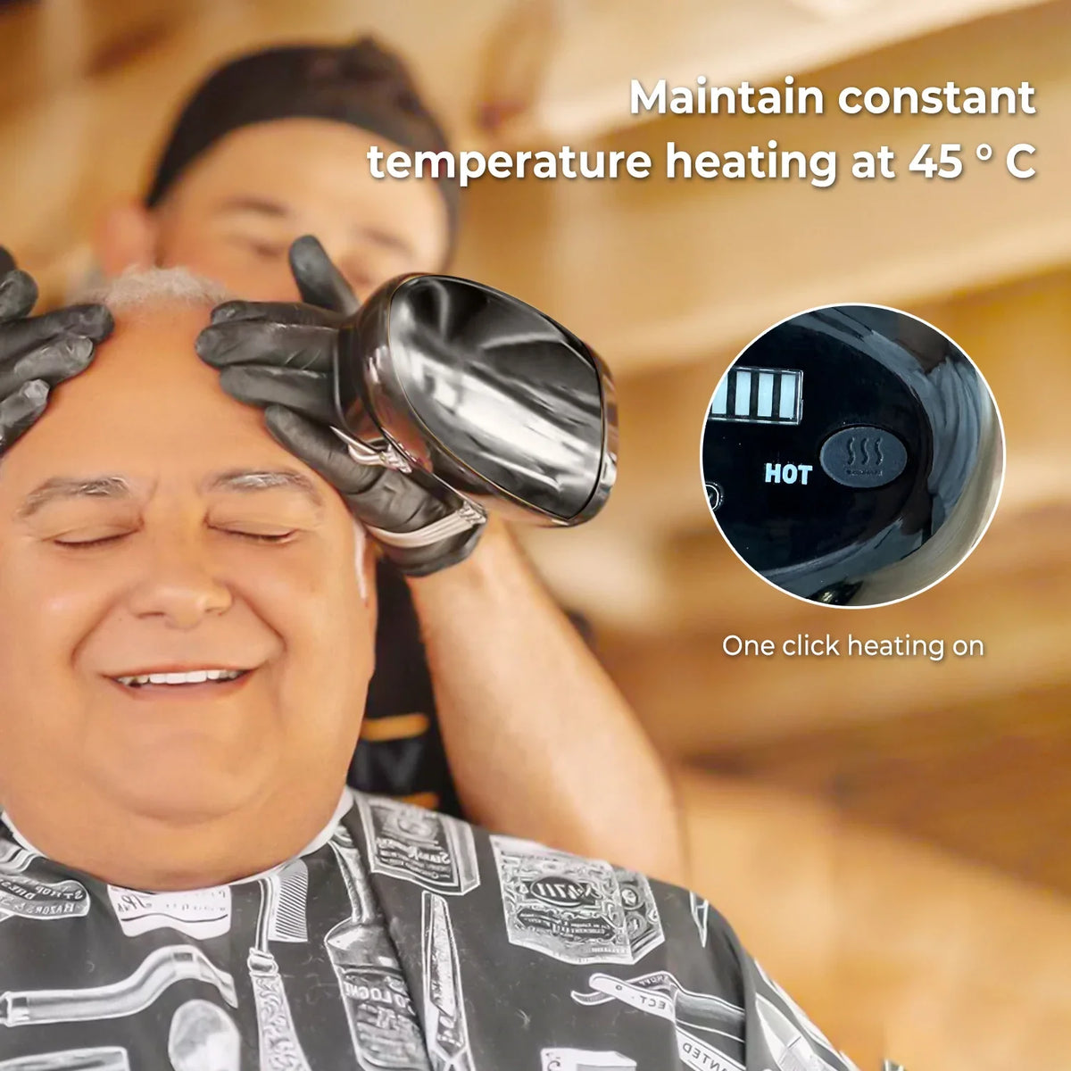 Cordless Vibration Massager with Heat Function and Adjustable Intensity for Neck Back Head Face