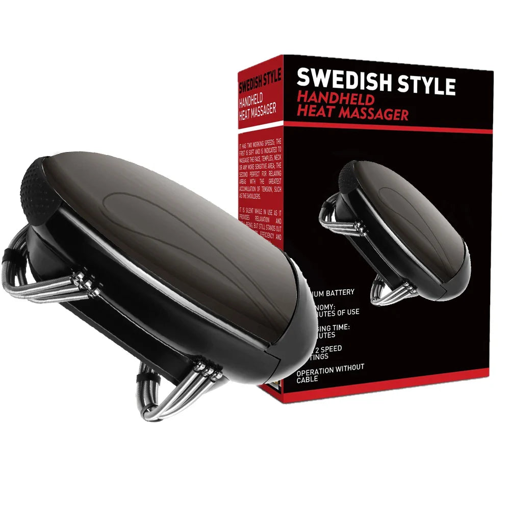 Cordless Vibration Massager with Heat Function and Adjustable Intensity for Neck Back Head Face