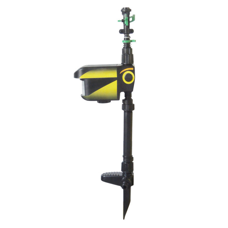 Solar Motion Activated Garden Sprinkler with 300 Degree Coverage and Adjustable Sensitivity