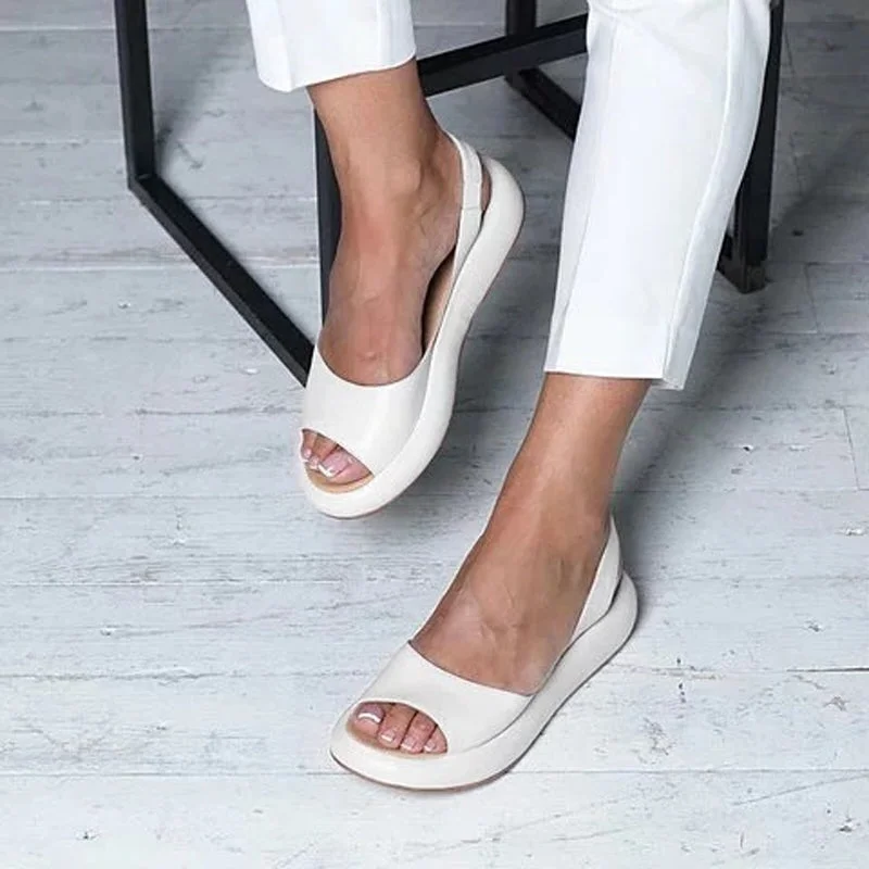 Women's Slip On Sandals with Molded Footbed and Shock Absorbing Sole, Textured Grip Bottom