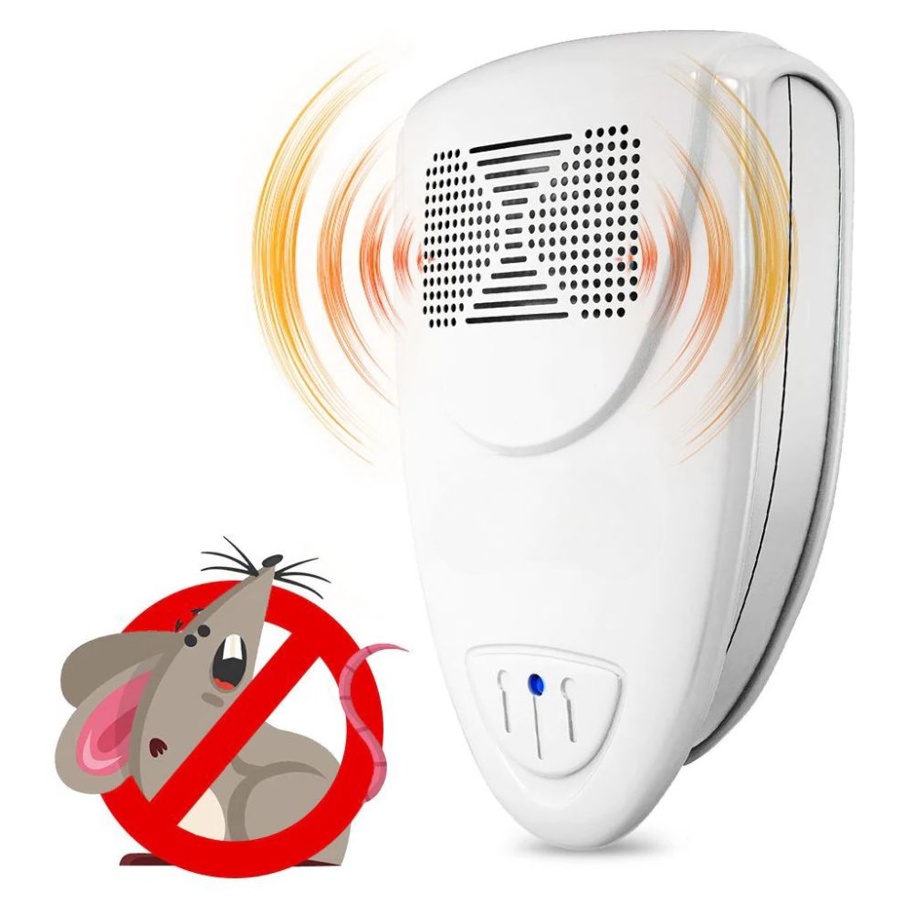 Ultrasonic Pest Repellent with 20-65kHz Frequency and 800 Square Feet Coverage