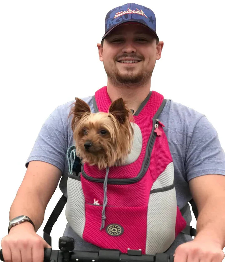 Pet Carrier Backpack with Adjustable Straps and Mesh Ventilation, Collar Hook Included
