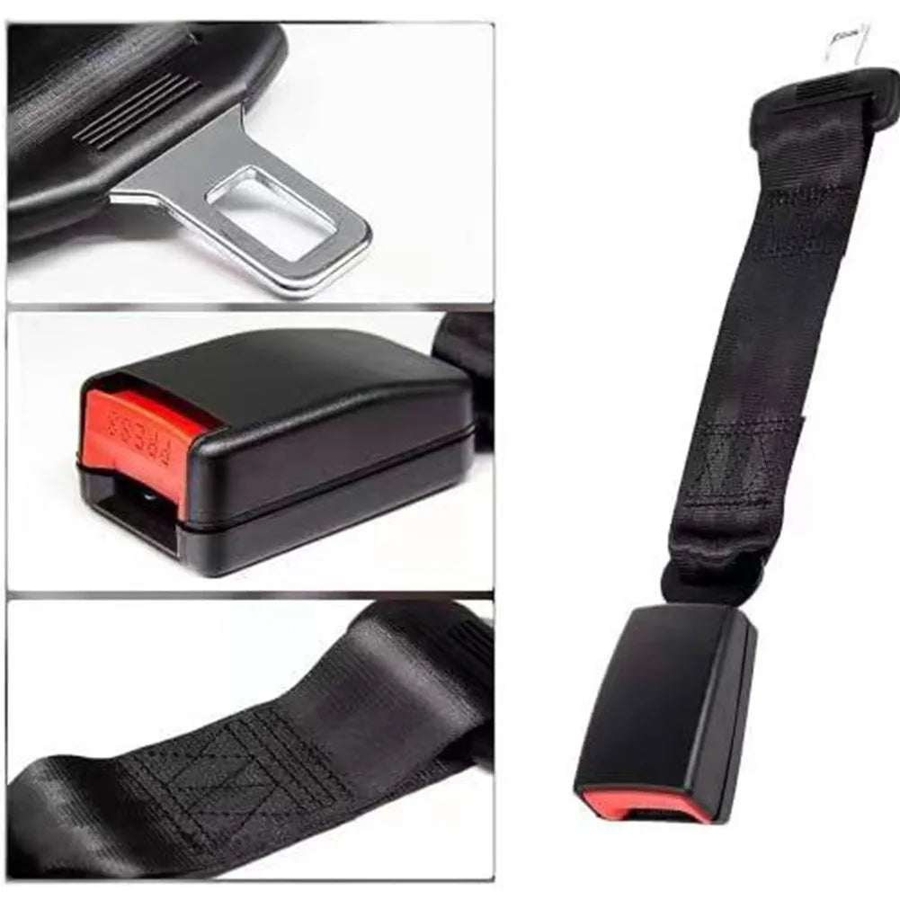 Seat Belt Extender with Metal Latch and ABS Housing, 36cm Added Length
