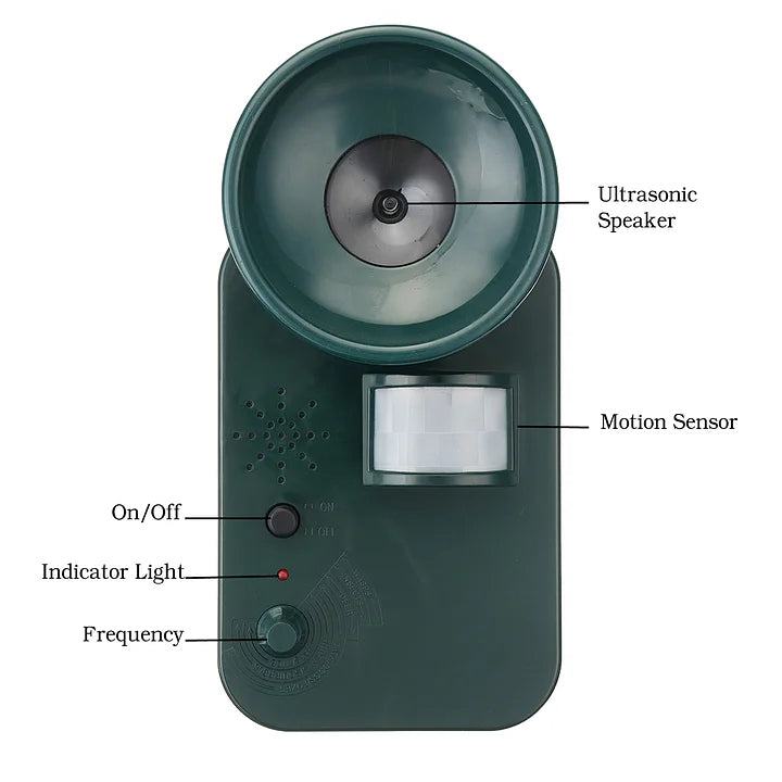 Ultrasonic Pest Repeller with Motion Sensor and Adjustable Frequency for 5000 Square Feet