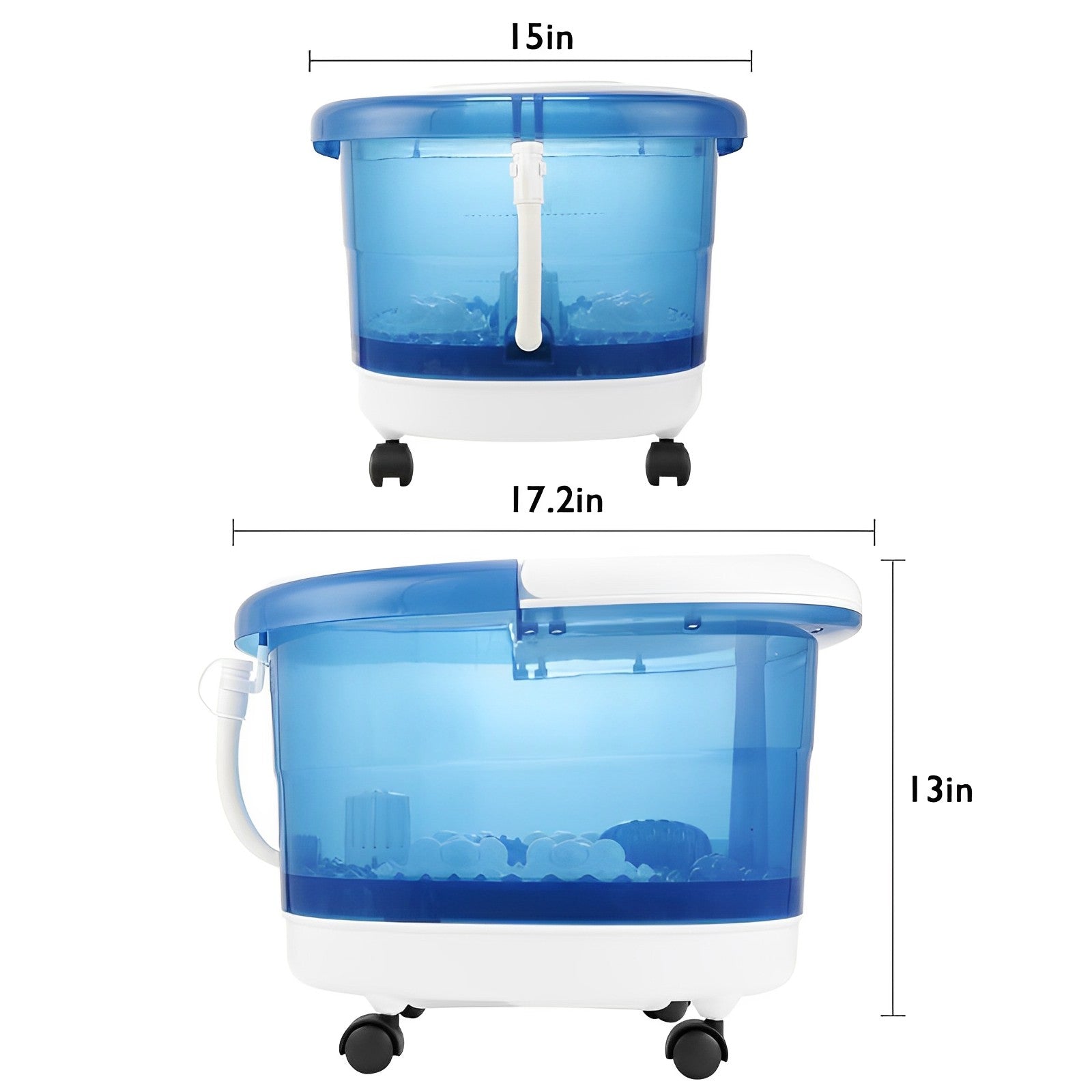 Heated Foot Bath Spa with Motorized Rollers and Oxygen Bubbles