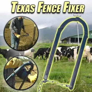 Fence Wire Strainer Tool with Dual Clamps and Lever Tensioning