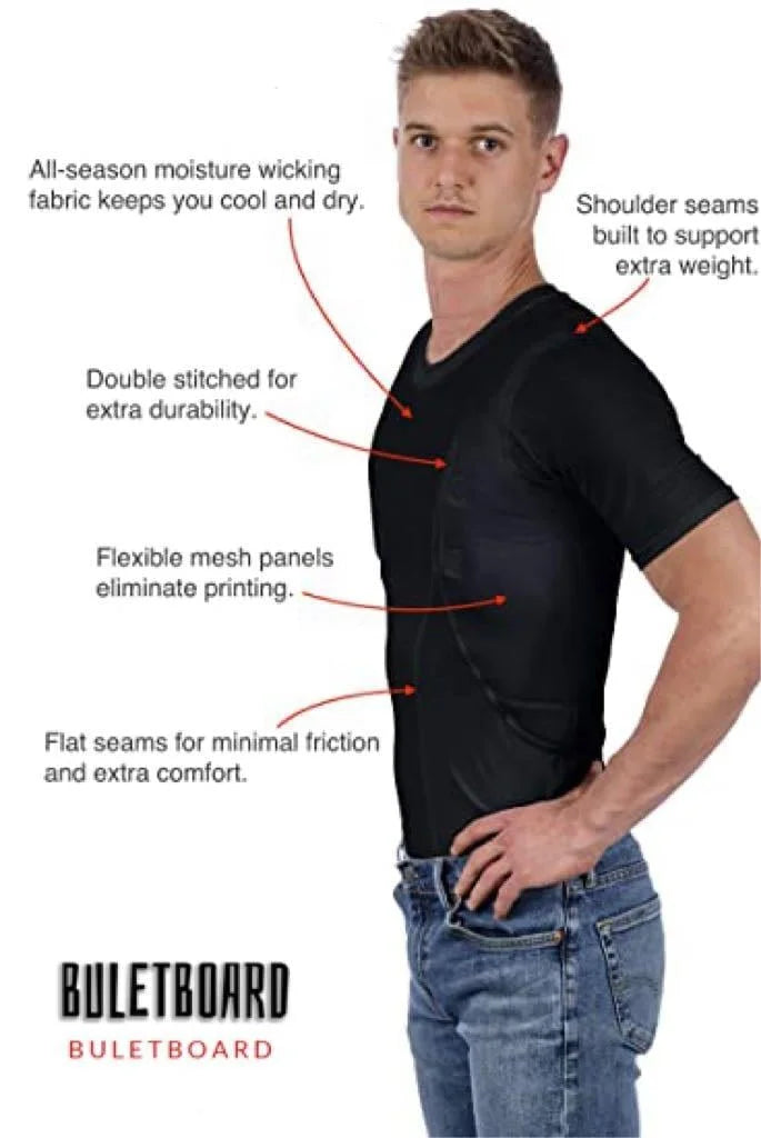 Concealment Tank Top with Dual Underarm Holsters and Moisture-Wicking Fabric