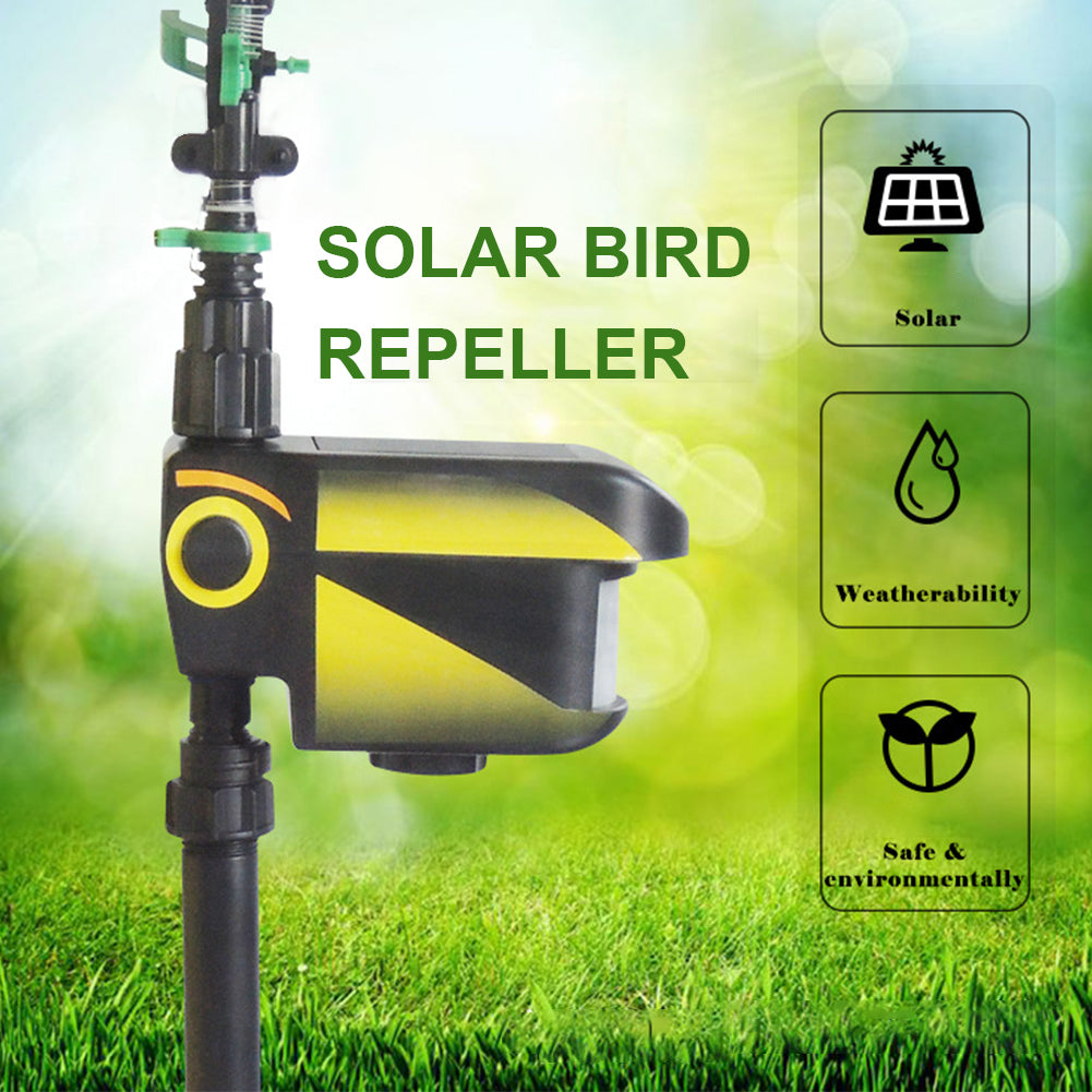 Solar Motion Activated Garden Sprinkler with 300 Degree Coverage and Adjustable Sensitivity