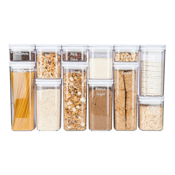 Clear Airtight Food Storage Container Set Stackable 12-Piece with Flip Lids, Kitchen Accessories
