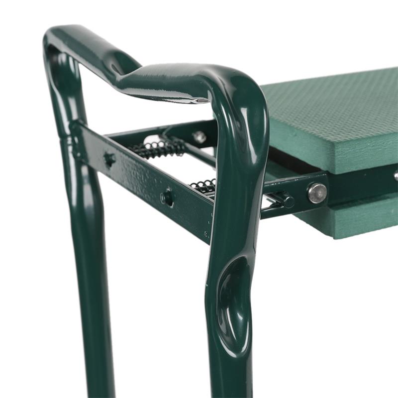 Foldable Garden Kneeler and Seat with Steel Handles and Tool Pouches, 330lb Capacity