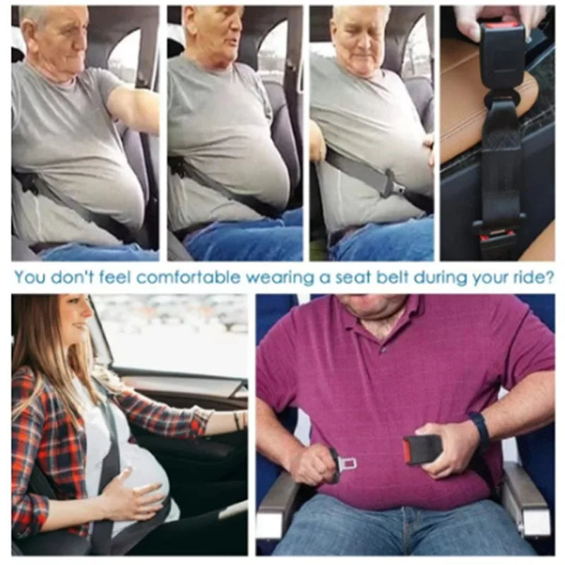 Seat Belt Extender with Metal Latch and ABS Housing, 36cm Added Length